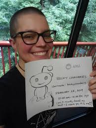 crosspost] Becky Chambers, author of The Long Way to a Small, Angry Planet  (and other stuff), is doing an AMA in r/books! : r/printSF