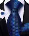 Blue and Black Silk Necktie Set-DBG515 | Toramon Necktie Company ...