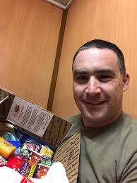 Granite Quarry North Carolina Christmas Decorations made out of boxes.