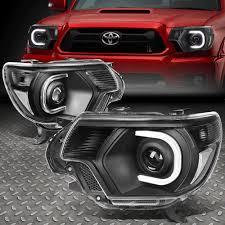 The most advanced custom headlights on the planet. Led Halo Ring For 2012 2015 Toyota Tacoma Black Clear Projector Headlight Lamp Ebay Motors Parts Toyota Tacoma Accessories 2015 Toyota Tacoma Toyota Tacoma