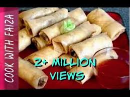 Chicken Spring Roll Cook With Faiza Youtube Chicken Spring Rolls Ramadan Recipes Spring Rolls