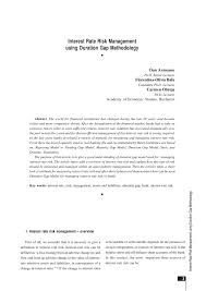 By 2019 the vr market is projected to grow to a $16 billion industry and its applications go way beyond gaming and advertising. Pdf Interest Rate Risk Management Using Duration Gap Methodology