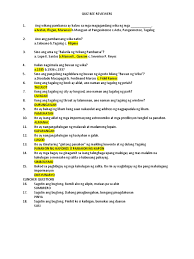 Alam niyo ba sinasalita ang tagalog ng napakaraming tao at ito ang wikang pinakanauunawaan sa lahat ng mga rehiyon ng pilipinas. Quiz Bee Reviewer Pdf