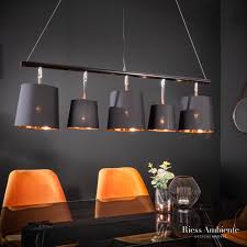 Elegante Hangeleuchte Levels 100cm Schwarz Gold Pendelleuchte Mit Leinenschirmen Riess Ambiente De In 2020 Hangeleuchte Leuchte Esstisch Hangeleuchte Esstisch