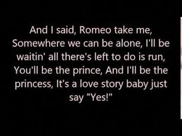 Love Story Taylor Swift Lyrics On Screen Taylorswiftquotesandlyrics Taylor Swift Videos Taylor Swift Songs Taylor Swift Quotes