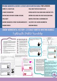 Sno Wonderful Literacy History Winter Writing Bundle Writing Bundle Winter Writing Fun Writing Activities