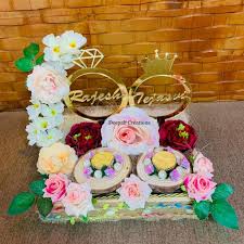Ring Ceremony Tray With Groom Bride Name In 2020 Wedding Gifts Packaging Engagement Decorations Wedding Gifts