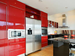 red kitchen cabinets: pictures, ideas