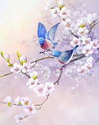 Whether you choose to use watercolor as your primary artistic medium or as a study for an oil or acrylic painting, the rewards of this somewhat unpredictable medium are great. Amazon Com Blue Birds And White Flowers Archival Print Of Watercolor Painting Nature Flowers Birds Peaceful Gifts Gift For Ladies Handmade