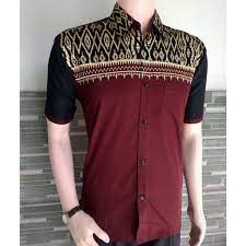 Model Baju Batik Pria Kombinasi Kain Polos Busana Batik Batik Model Baju Pria