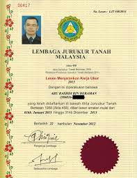 Pentauliahan praktis dikeluarkan oleh lembaga juruukur tanah semenanjung malaysia. Jurukur Berlesen