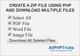 Lgpl3, free of charge for any use supported systems: Create A Zip File Using Php And Download Multiple Files All Php Tricks