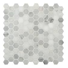 Arabescato Carrara 1 X 1 Marble Honeycomb Mosaic Wall Floor Tile Mosaic Flooring Hexagon Mosaic Tile Mosaic