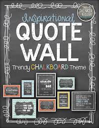 Inspirational Quote Wall Trendy Chalkboard Theme Modern Colors Chalkboard Classroom Chalkboard Theme Classroom Quotes