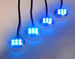 2 Large Bbt 12 Volt Marine Grade Waterproof Red Led Accent Lights