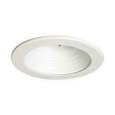 Baffle installed to absorb the excess ceiling light. Galaxy White Baffle Recessed Light Trim Fits Housing Diameter 4 In 201wh Rona