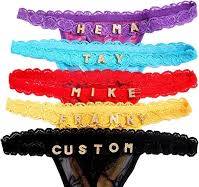 Lace Personality Custom Name Letter Women Panties G String Briefs Mesh Thong Underwear Low Waist Female Intima