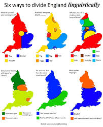 Six Ways To Divide England Linguistically Englische Sprache Geografie Kartographie