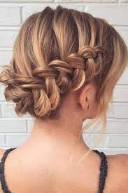 To begin, loosely braid small sections at the side of your head starting at your ear, stopping at the middle. Gorgeous Braided Prom Hairstyles For Short Hair Picture 5 Thin Hair Updo Fine Hair Updo Braids For Short Hair