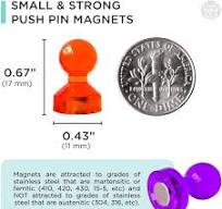 Super Strong Push Pin Magnets 56 pcs Small Magnets for Office Whiteboard  Refrigerator Maps Photos Classroom
