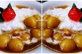Selanjutnya campur ubi halus, tepung sagu, gula, dan garam. Yuk Bikin Bubur Sumsum Biji Salak Kudapan Manis Teman Santai Keluarga