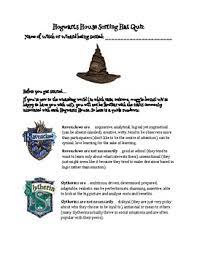 Pottermore Test House Sorting Hat