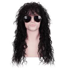 Curly hair men looks pretty nice and attractive for women. Buy Morvally Men S 80s Style Long Black Curly Hair Wig Glam Rock Rocker Wig Perfect For Halloween Cosplay Diy Themed Costume Party Online In Turkey B07smqlvxz