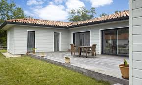 Realisations Maison Ossature Bois Tradition Construction Bois Maison Ossature Bois Maison Avec Patio Ossature Bois