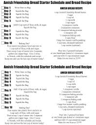 *options and variations for amish friendship bread: Amish Friendship Bread Starter And Recipe