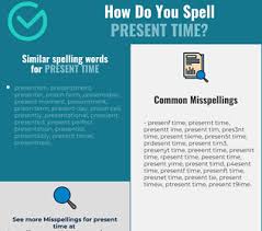 Correct Spelling For Present Time Infographic Spellchecker Net