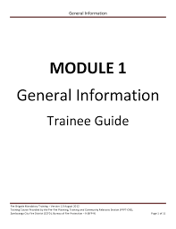 volunteer fire brigade training module 1 general information