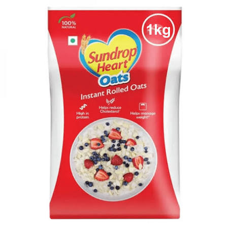 Sundrop Heart Oats - Instant Rolled Oats, High In Protein 1 kg