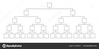 Fighting Tournament Bracket Empty Contest Chart Template