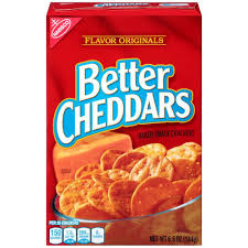 Better Cheddars Cheese Crackers Perspective Front Snacks No Bake Snacks Better Cheddars
