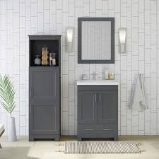 Ratings, based on 96 reviews. Magick Woods Elements Staverton 24 W X 15 9 16 D Vanity And White Ceramic Vanity Top With Rectangular Integrated Bowl At Menards