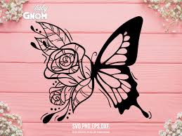 Black and white seamless pattern made with floral elements silhouette. 26 Silhouette Butterfly Ideas Silhouette Butterfly Butterfly Butterflies Svg