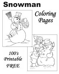Paint this free coloring picture with dark and bright colors. Snowman Coloring Pages Free And Printable