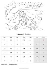 Calendario Giugno 2019 Da Stampare Italia
