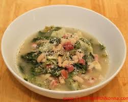 Add broth, tomatoes, italian seasoning and pepper flakes; Escarole With Beans And Pancetta