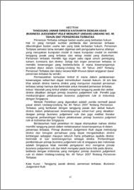 Tanggung Jawab Direksi Kaitannya Dengan Asas Business Judgement Rule Menurut Undang Undang No 40 Tahun 2007 Tentang Perseroan Terbatas Diponegoro University Institutional Repository Undip Ir