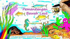 Gambar ini dibuatkan untuk anak anak untuk belajar mewarnai gambar sekolah tk dan paud ( pendidikan anak. Contoh Mewarnai Pemandangan Bawah Laut Gabrez