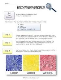 Science Activity Classify Fingerprints Lesson Plan Worksheet Packet Science Activities Science Lesson Plans Teacher Lesson Plans