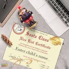 The santa naught or nice list printable certificate: Santa Nice List Certificate Free And Fun Kiddycharts Com
