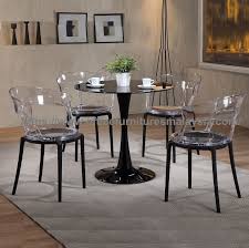 Find modern dining chairs as dashing as the table itself. Modern Clear Acrylic Dining Chair And Glass Table Set