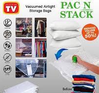 Pac N Stack Handheld Vacuum Sealing Storage with Bags, 4 Pack, Air-Tight  Storage Bags, Sealing Storage Bags Are Reusable Waterproof, Saves Space and  ...