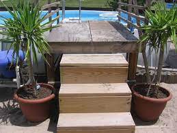 28 Creative Ideas For Landscaping Around Above Ground Pool Backyard Pool Landscaping Above Ground Pool Steps Pool Landscaping