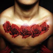 It is highly romantic to sport a rose tattoo on the chest be it a guy or a girl. 5 Roses Pairodicetattoos Com Rose Tattoos Red Rose Tattoo Cool Tattoos