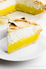 This Easy Lemon Meringue Pie Recipe Is Made With A Tangy Sweet Homemade Lemon Pie Filling And Topped Vegan Lemon Desserts Lemon Dessert Recipes Filling Recipes