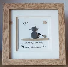 Pebble Art Framed Picture Cat Memorial Bereavement Your Etsy Pebble Art Framed Art Pebble Pictures