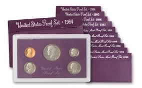 1984 1993 United States Proof Set Purple Box Collection 10 Sets L Govmint Com